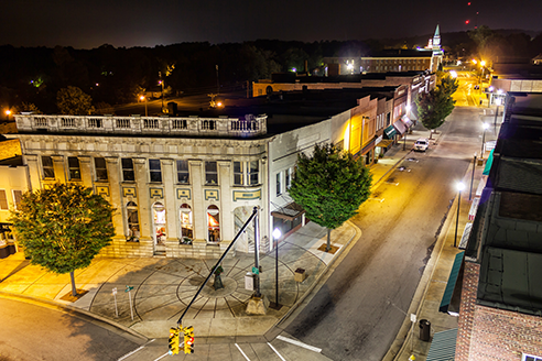 Uptown at night